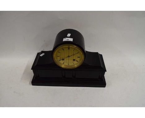 LATE 19TH CENTURY MANTEL CLOCK IN EBONISED CASE