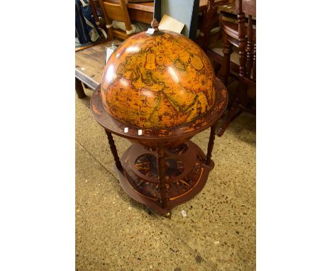 MODERN GLOBE FORMED DRINKS TROLLEY