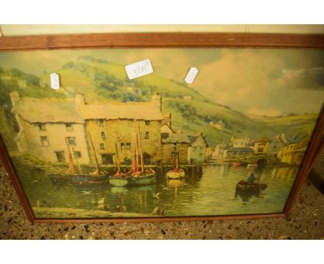 FRED MILLER, STUDY OF A RIVERSIDE SCENE WITH DISTANT WINDMILL, WATERCOLOUR, F/G TOGETHER WITH ANOTHER EXAMPLE BY THE SAME ART