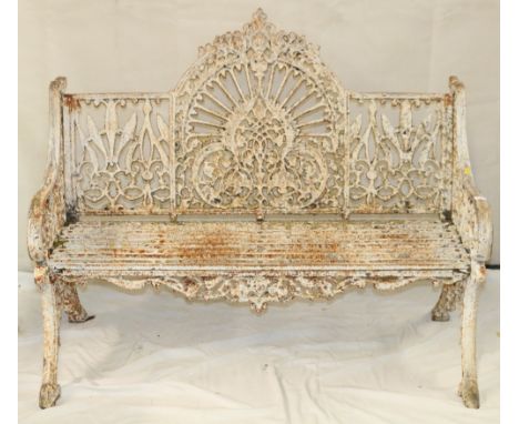 Cast iron bench by Pierce of Wexford. 