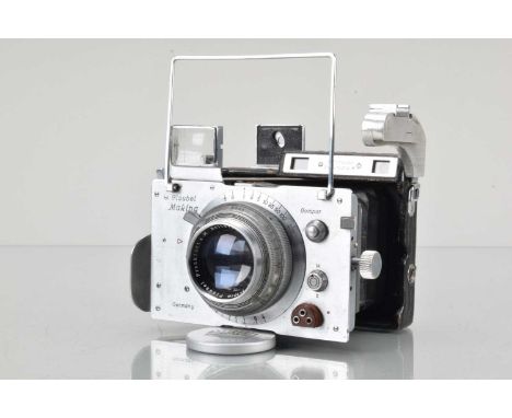 A Plaubel Makina III Folding Strut Rangefinder Camera, shutter working, rangefinder functions, dual image does not align, bod