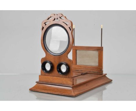 A 19th Century J.B Stereoscope G-VG, with 402 Nelson's ''Victory'' and 420 Birmingham Town Hall stereo cards