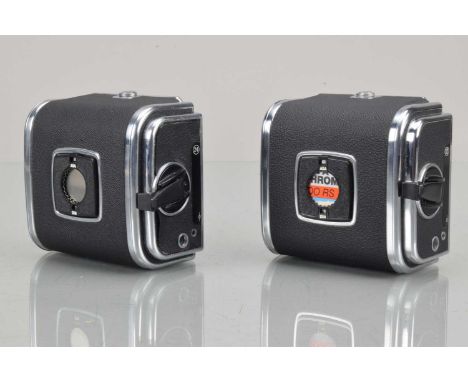 Two Hasselblad Backs, an A24 back, G  and an A12, back, G, both with dark slides