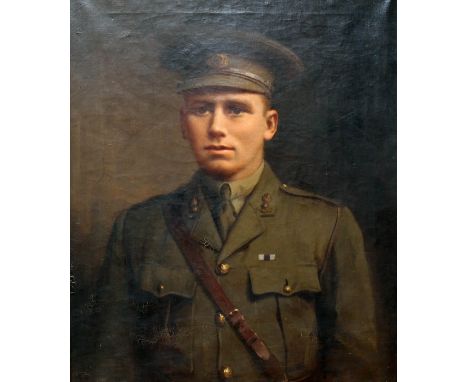 Early 20th Century School, half length portrait of British Officer Roland Burke Williams, killed in action 1916, oil on canva