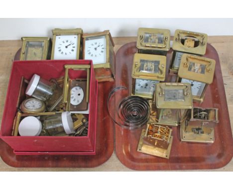 A quantity of carriage clock spares and repairs.  