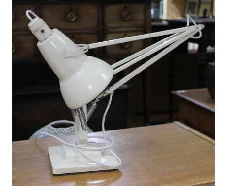 A Herbert Terry &amp; Sons cream Anglepoise lamp with two step base.  