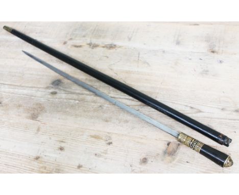 An early 20th century Indian swordstick, length 92cm