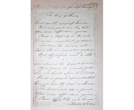 A Victorian scrap book album circa 1865, presented from Robert Hindmarsh Grundy (1816-1865), to his niece Lucy Grundy on the 