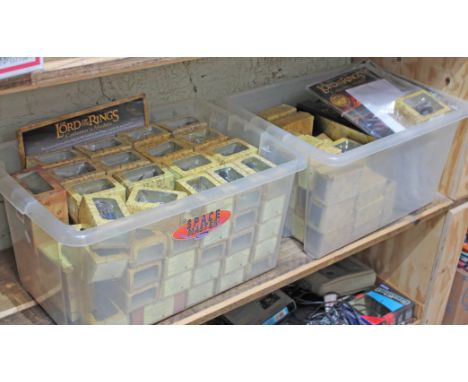 A large quantity of Lord of the Rings collectors models, boxed, including magazines.