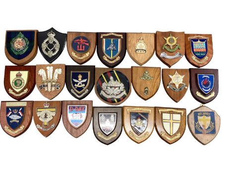 Collection of various military related crests to include army and navy associations (21)