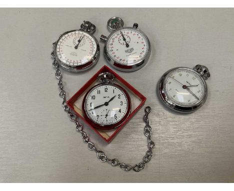 Heuer stopwatch and other stopwatches.