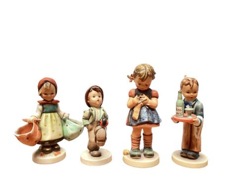Collection of 19 Hummel figures including Waiter, Wash Day, Congratulations and Band Leader