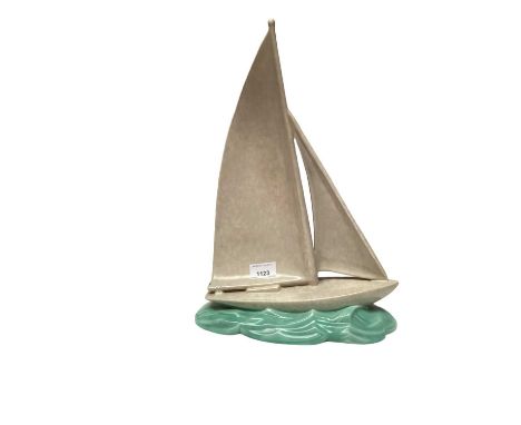 1930s Poole Pottery sailing ship, 39.5cm highGood condition