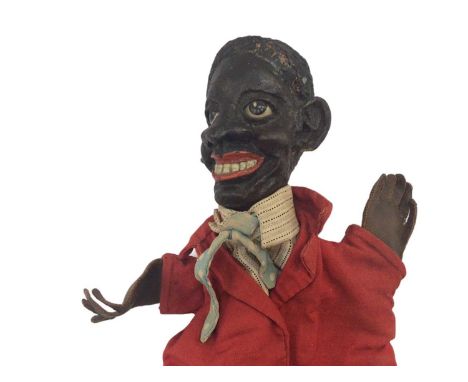 Antique folk art papier mâché hand puppet
