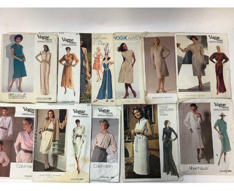 Vogue American Designers patterns including Oscar de la Renta, Teal Traina, Albert Nipon, Calvin Klein and Geoffrey Beene. Ma