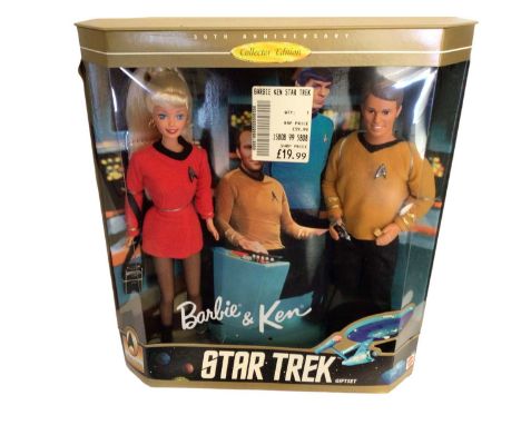 Mattel Barbie &amp; Ken action dolls 30th Anniversary Collector Edition Star Trek Gift Set, boxed No.15006 (1)