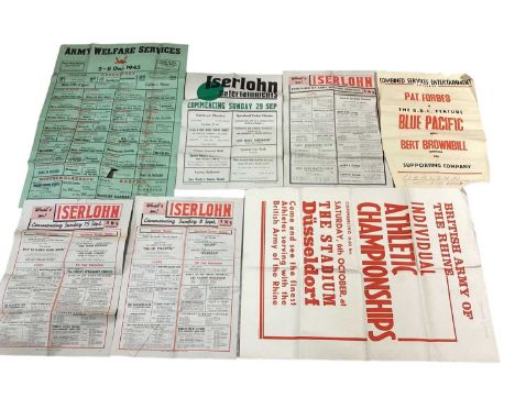 Group of Second World War and later posters for Army Welfare Services, British Army of the Rhine and others (15 posters)