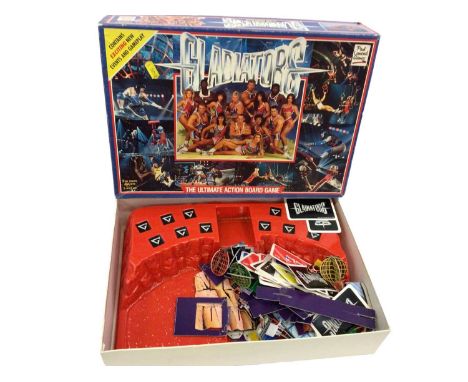 Collection of vintage including original series Gladiators games, action figures and memorabilia