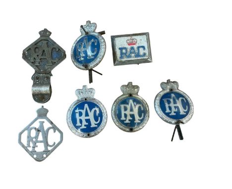 Collection of Seven vintage RAC car badges (7)