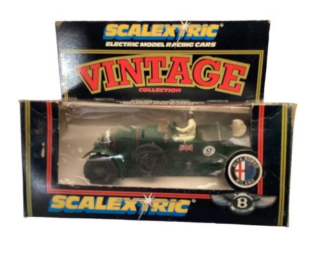 Scalextric Vintage Collection 4.5 litre Bentley C305 (x2) &amp; 2.3 litre Alfa-Romeo C306, all boxed (3)