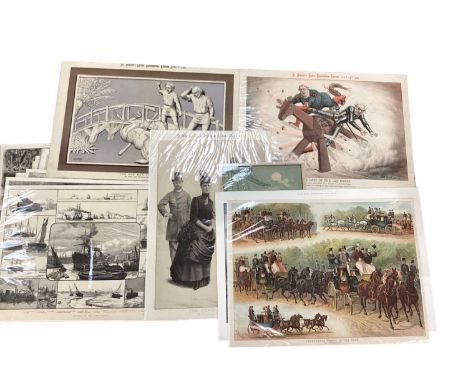 Quantity of unframed prints and engravings
