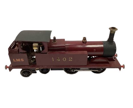 Live steam engine and tender LMS livery, 4-4-0 , no. 1402.