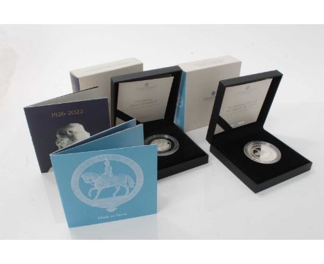 G.B. - Royal Mint silver proof coins to include £5 'The Platinum Jubilee of Her Majesty The Queen' 2022, and Fifty Pence with