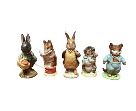 Collection of 15 Beswick Beatrix Potter figures - Little Black Rabbit, Samuel Whiskers, Peter with Postbag, Benjamin Bunny, L