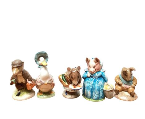 Collection of 16 Beswick Beatrix Potter figures - Jemima Puddleduck, Samuel Whiskers, Johnny Town-Mouse with Bag, Appley Dapp