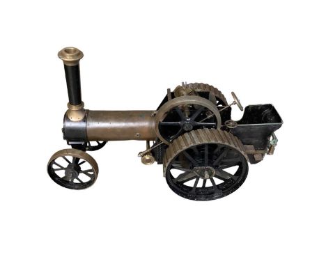Live Steam, 1½" Burrell Traction Engine complete but no castings available, single crank compound with copper boiler (no cert