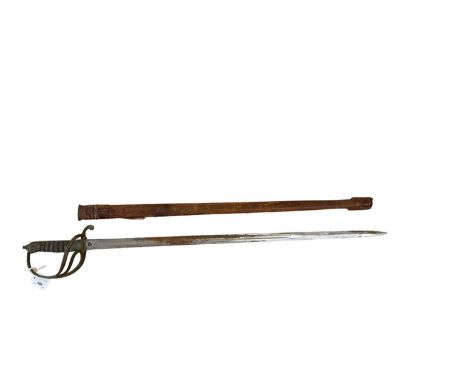 First World War Royal Artillery Officers sword with pigskin covered scabbard