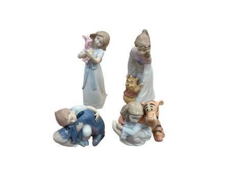 Four Nao porcelain Disney figures - Winnie The Pooh characters, all boxed