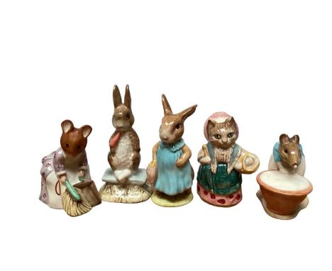 Eleven Beswick Beatrix Potter figures - Goody Tiptoes, Samuel Whiskers, Mr Drake Puddle-Duck, Tailor of Gloucester, Cousin Ro