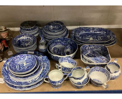 Copeland Spode Italian pattern blue and white dinner and tea wares