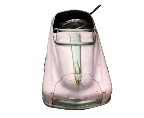 Vintage Golden Wheels pink pedal carGeneral wear and some rusted elements. Steering requires attention, currently only steers