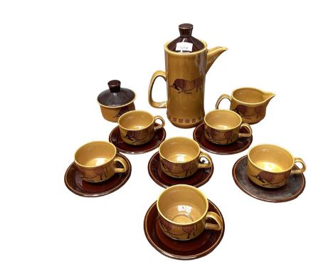 Vintage Palissy coffee set - 15 pieces