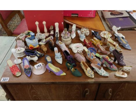 Collection of ceramic shoes &amp; hats etc. to include examples by Raine