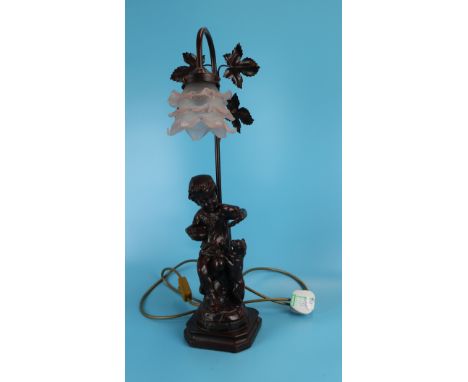Large cherub lamp - PAT tested