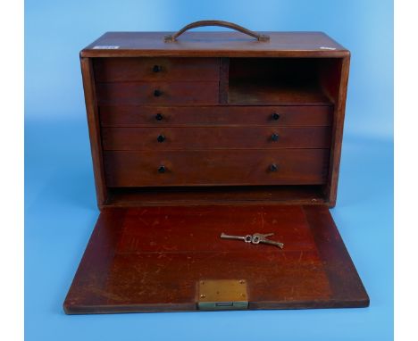 Engineers tool box with drawers, contents &amp; keys