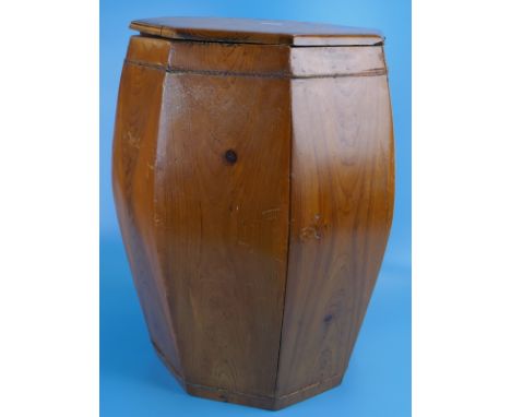 Large wooden tea caddy - Height approx 45cm