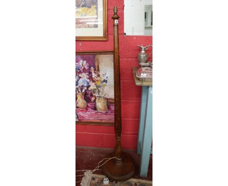 Oak standard lamp