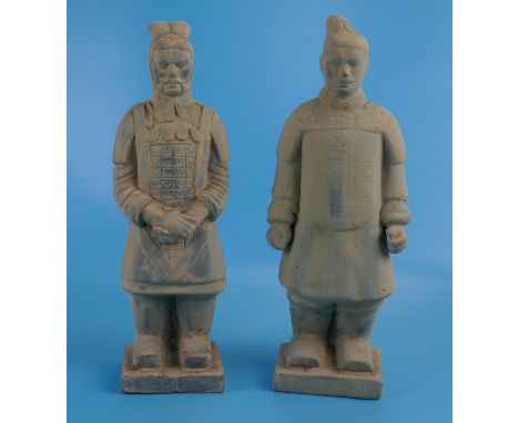 2 terracotta army figures - Height approx 32cm