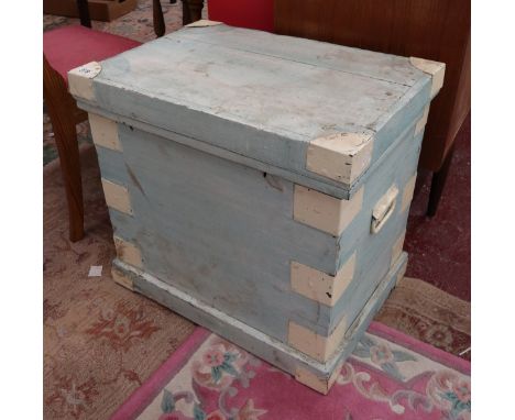 Painted wooden trunk