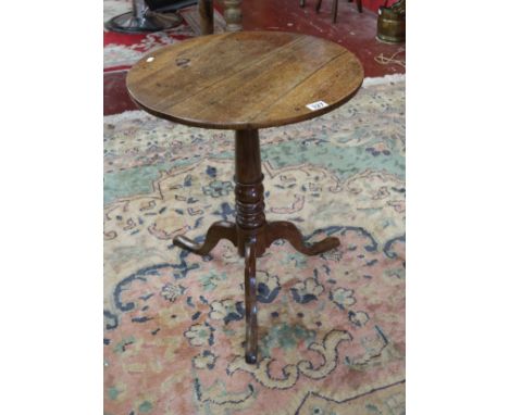 Georgian oak tilt top tripod table