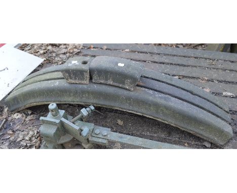Parts of traction engine tyre etc. inscribed Dunlop (3).