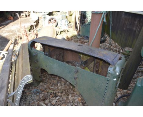 Part of a traction engine water tank, length approx. 56".