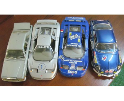 A Burrago racing car, Burrago Alpine, Bugatti and Rolls Royce