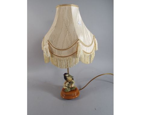 A Table Lamp with Ceramic Study of A Bird.