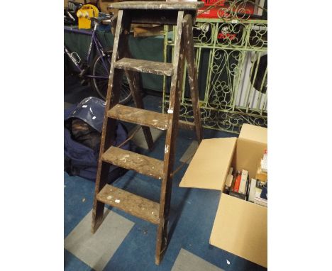 A Vintage Wooden Step Ladder. 