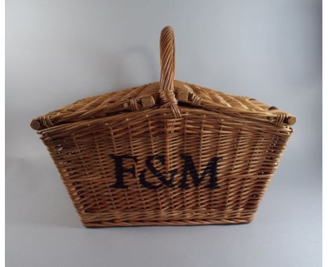 A Wicker Fortnum and Mason Hamper Basket.